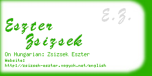 eszter zsizsek business card